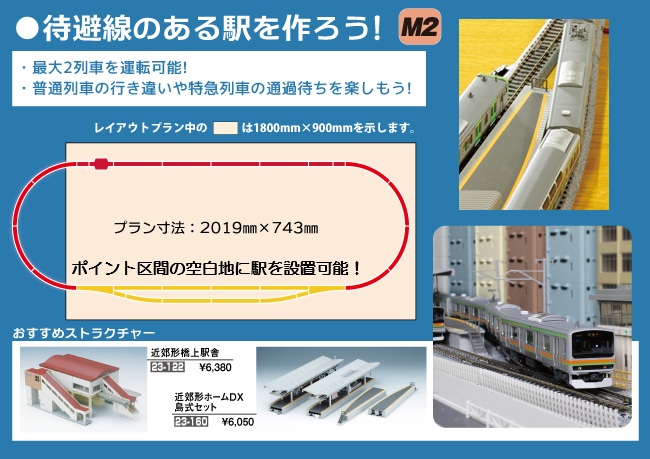 KATO鉄道模型オンラインショッピング M2 待避線付ｴﾝﾄﾞﾚｽ基本ｾｯﾄ