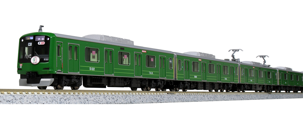 Kato鉄道模型オンラインショッピング 東急電鉄 東横線 5000系 青ガエル ラッピング編成 8両セット 現在販売中の商品 Kato