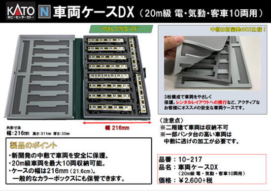 Kato鉄道模型オンラインショッピング 車両ケースdx m級 電 気動 客車10両用 現在販売中の商品 Kato