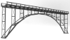 （HO)HK60 上路式アーチ橋（単線）グレー