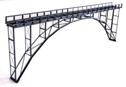（N）HN32　上路式アーチ橋（単線）　グレー