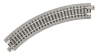 ユニトラックコンパクト曲線線路　R183-45°（4本入）
