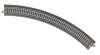 単線高架曲線線路 R348-45°（2本入）
