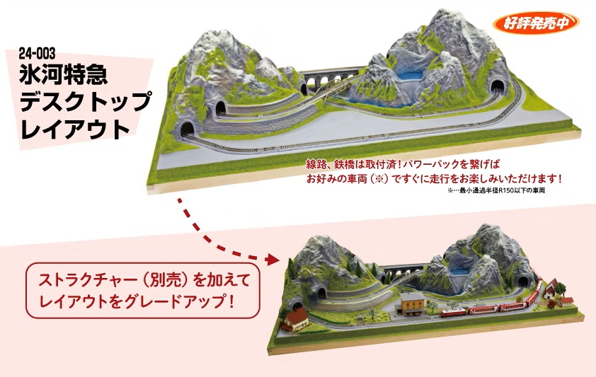 KATOデスクトップレイアウトアクリルカバー 新製品（車両製品・Assyパーツ）予約サイト | 氷河特急デスクトップ